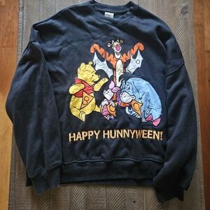 Disney Winnie the Pooh Happy Hunnyween Pullover Sweatshirt Halloween Size M